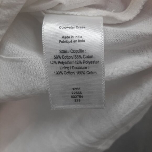 Coldwater Creek Womens White & Black Floral Skirt sz 2X Elastic Waist rockabilly - Picture 7 of 8